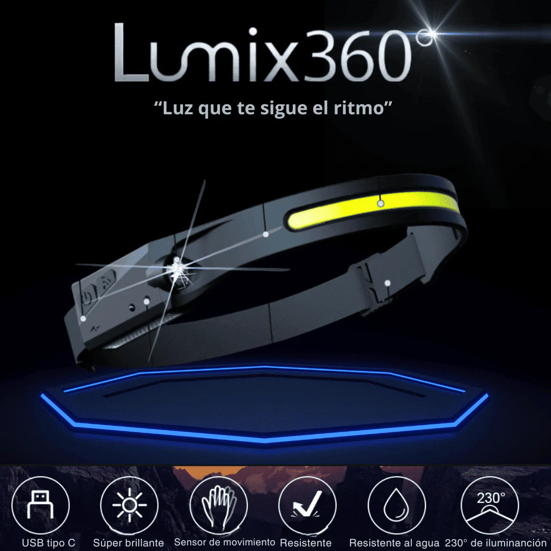 LUXMINA360 – Linterna LED de Cabeza Recargable